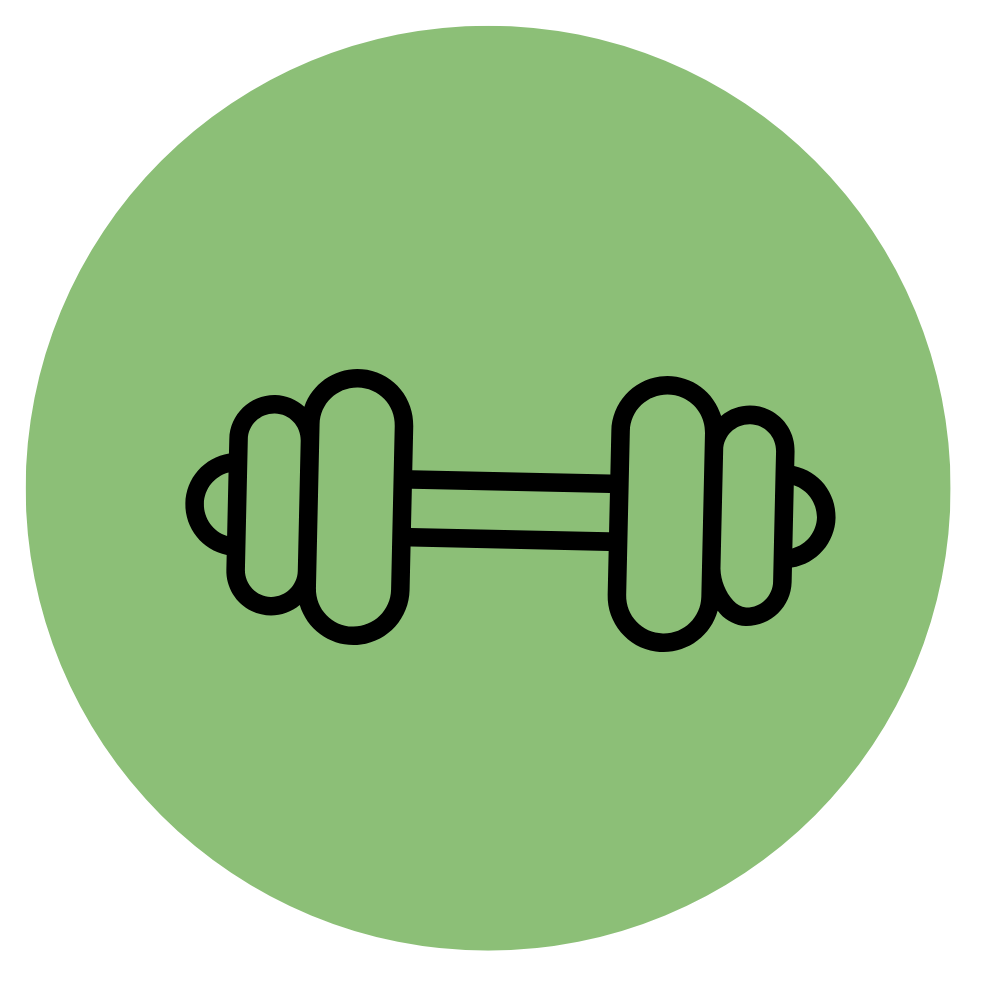 icon depicting a barbell for our weight training classes